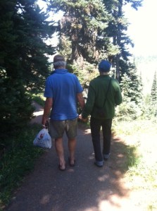 Steve and Shann walking