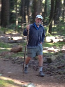 Steve hiking Hoh