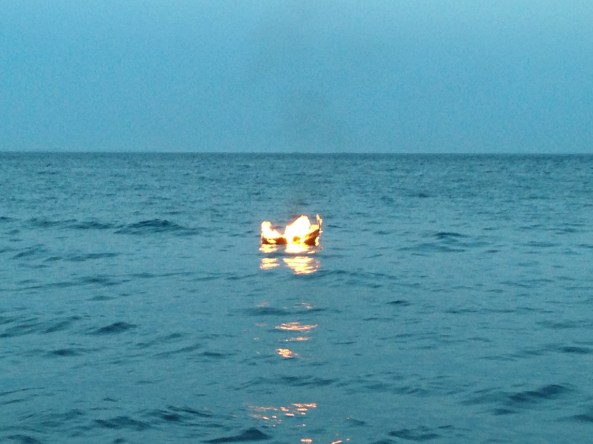 Friend Gary's viking funeral. 