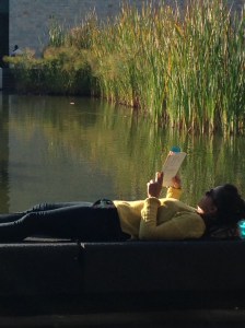 Elena day dreaming at the Cultural Musem in Mexico City.
